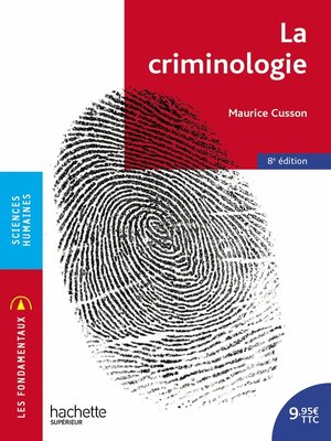 cover image of La criminologie--Ebook epub